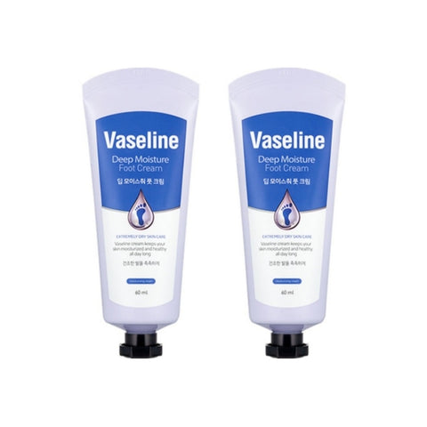 C2Y Vaseline Deep Moisture Foot Cream 60ml*2Pcs