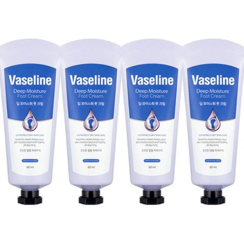 C2Y Vaseline Deep Moisture Foot Cream 60ml*4Pcs