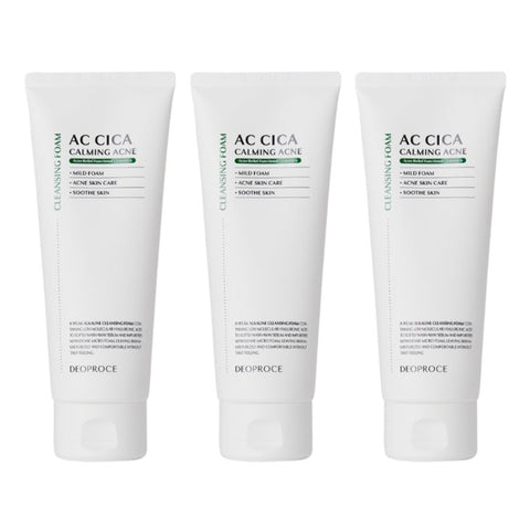 Deoproce AC Cica Calming Acne Cleansing Foam 150ml*3Pcs