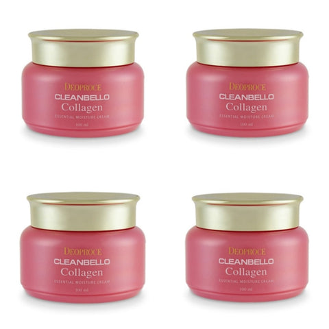 Deoproce Cleanbello Collagen Essential Moisture Cream 100ml*4Pcs