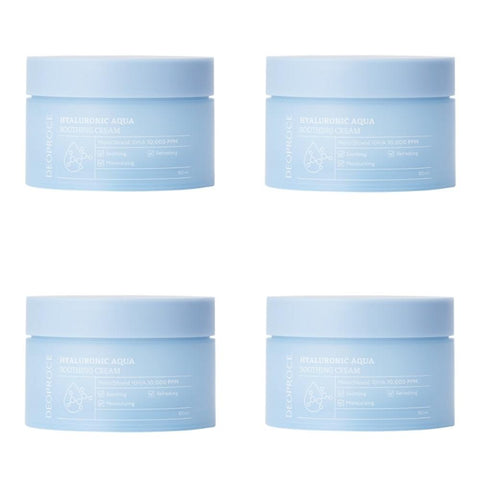 Deoproce Hyaluronic Aqua Soothing Cream 100ml*4Pcs