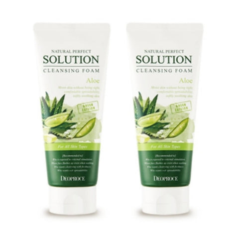 Deoproce Natural Perfect Solution Cleansing Foam Aloe 170g*2Pcs