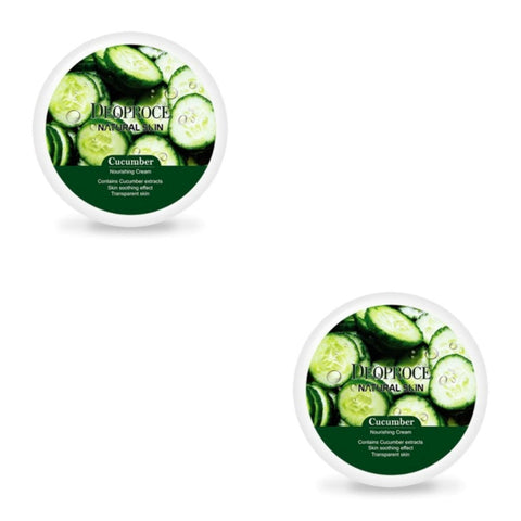 Deoproce Natural Skin Cucumber Nourishing Cream 100g*2Pcs