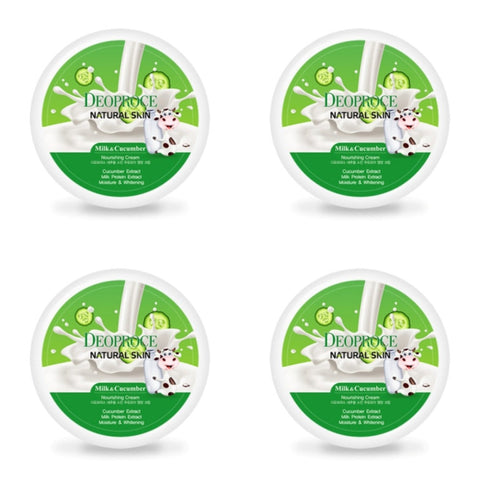 Deoproce Natural Skin Milk and Cucumber Nourishing Cream 100g*4Pcs