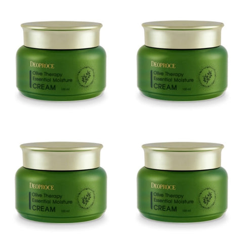 Deoproce Olive Therapy Essential Moisture Cream 100ml*4Pcs