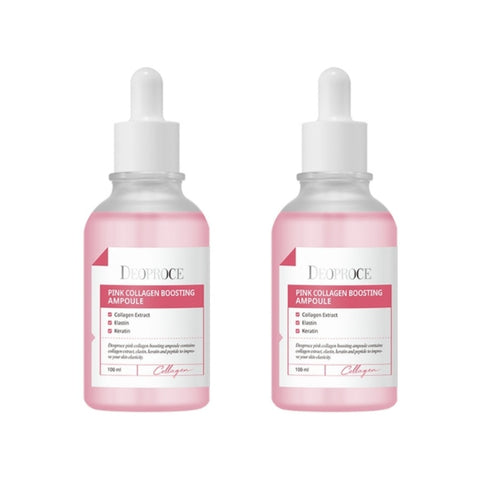 Deoproce Pink Collagen Boosting Ampoule 100ml*2Pcs