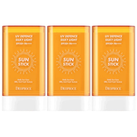 Deoproce UV Defence Silky Light Sun Stick SPF50+ PA++++ 19g*3Pcs