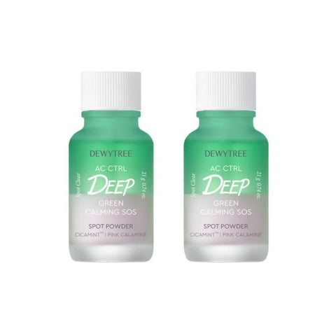 Dewytree AC Control Deep Green Calming SOS Spot Powder 21ml*2Pcs