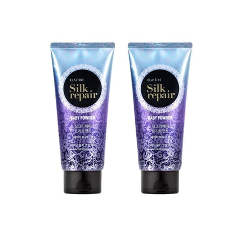 Elastine Silk Repair Hair Treatment Baby Powder Fragrance 300ml*2Pcs