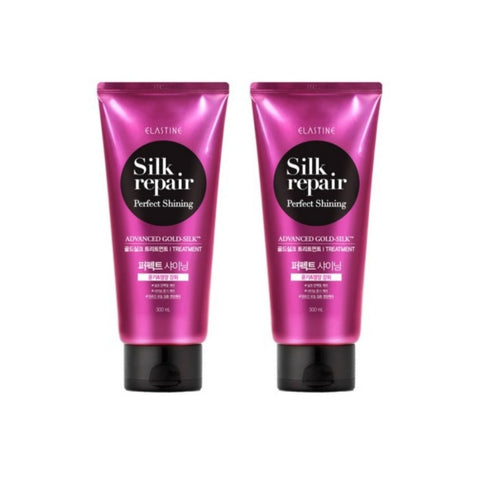 Elastine Silk Repair Perfect Shining Gold Silk Hair Treatment 300ml*2Pcs