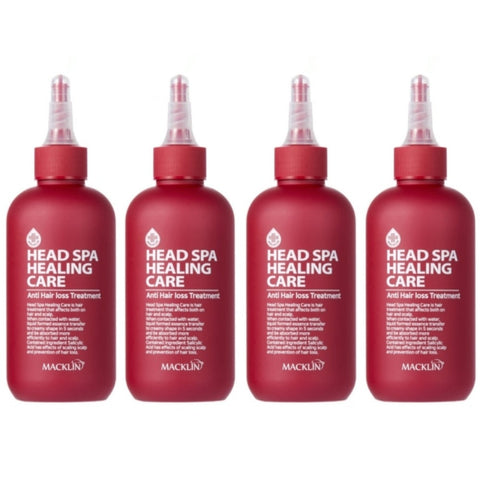 Macklin Cosmetic Head Spa Healing Care Anti Hair Loss Treatment 200ml*4Pcs