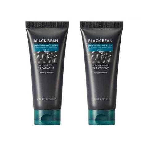 Nature Republic Black Bean Anti Hairloss Hair Treatment 200ml*2Pcs