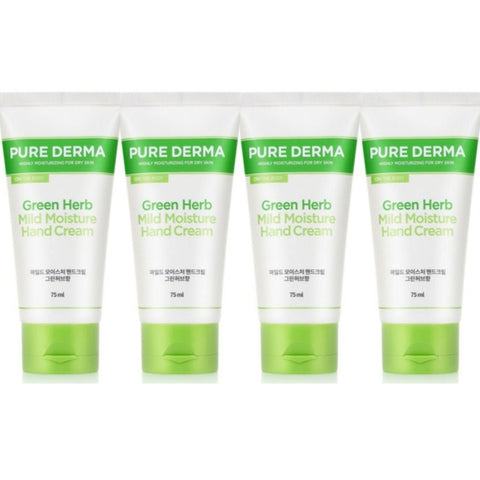 On the Body Pure Derma Green Herb Mild Moisture Hand Cream 75ml*4Pcs