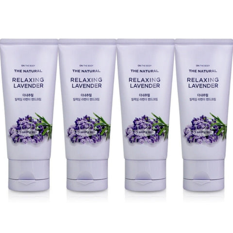 On the Body the Natural Relaxing Lavender Hand Cream 75ml*4Pcs