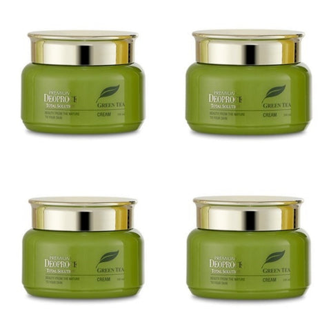 Premium Deoproce Green Tea Total Solution Cream 100ml*4Pcs