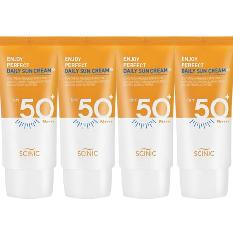 SCINIC Enjoy Perfect Daily Sun Cream EX SPF50+ PA++++ 50ml*4Pcs