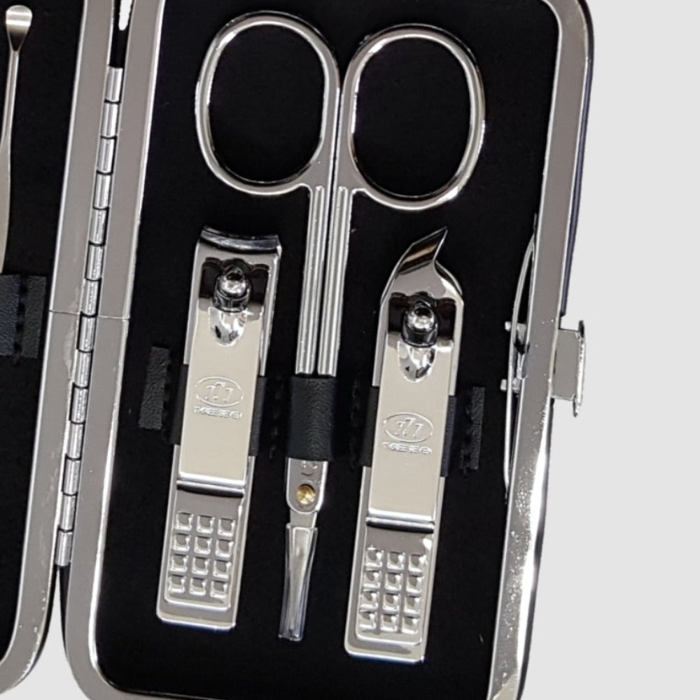 777 Three Seven Silver Nail Clippers 6 Pieces Beauty Set TS-399VC Made in Korea