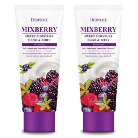Deoproce Moisture Hand and Body Mixberry Sweet 100ml*2Pcs
