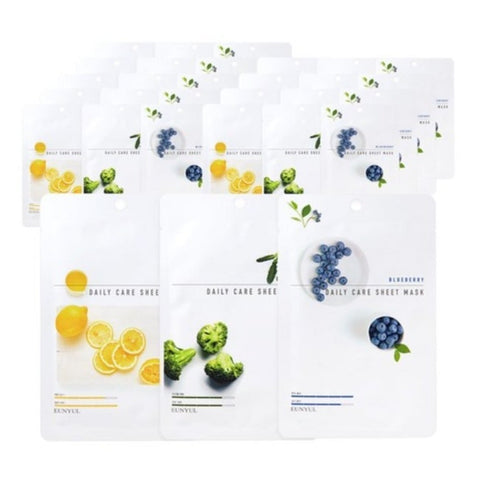 Eunyul Vitamin Broccoli Blueberry Daily Care Sheet Mask 22ml*30ea