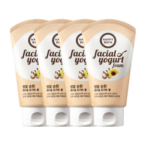 Happy Bath Real Mild Facial Yogurt Foam 120ml*4Pcs