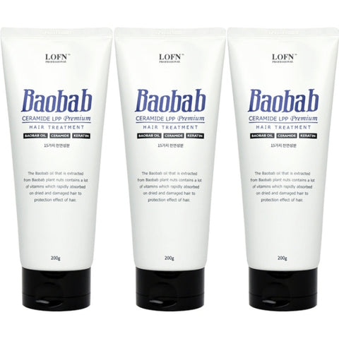 LOFN Baobab Ceramide LPP Premium Hair Treatment 200g*3Pcs