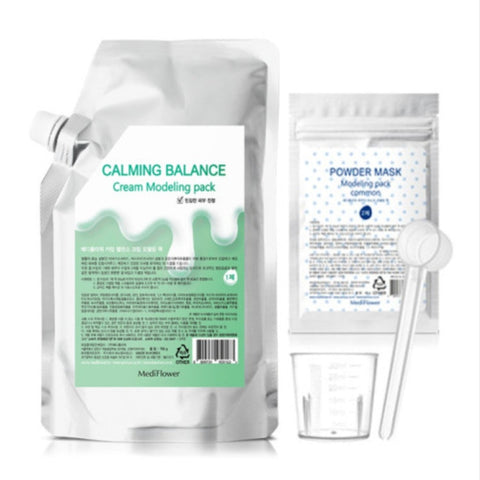Medi Flower Cream Modeling Pack Calming Balance 700g + Powder Mask 40g + Measuring Cups