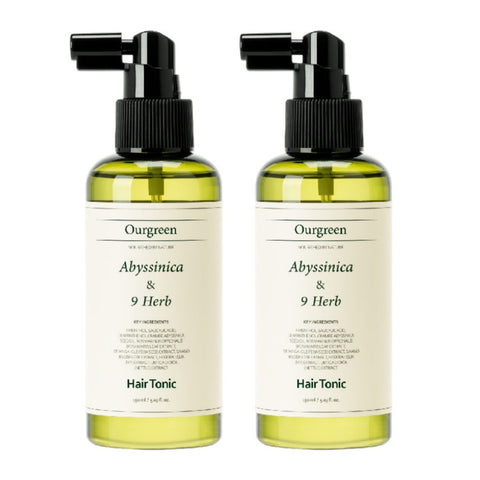 Ourgreen Abyssinica and 9 Herb Hair Tonic 150ml*2Pcs