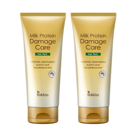 Rokkiss Milk Protein Damage Care 2 in 1 Hair Pack 250ml*2Pcs