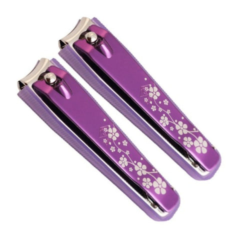 Sevenstar Premium Purple Large Nail Clippers 2 Pieces Set Made in Korea