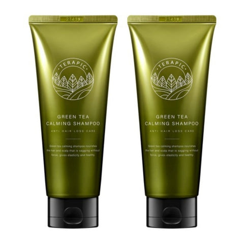 Terapic Green Tea Anti Hair Loss Care Calming Shampoo 250ml*2Pcs